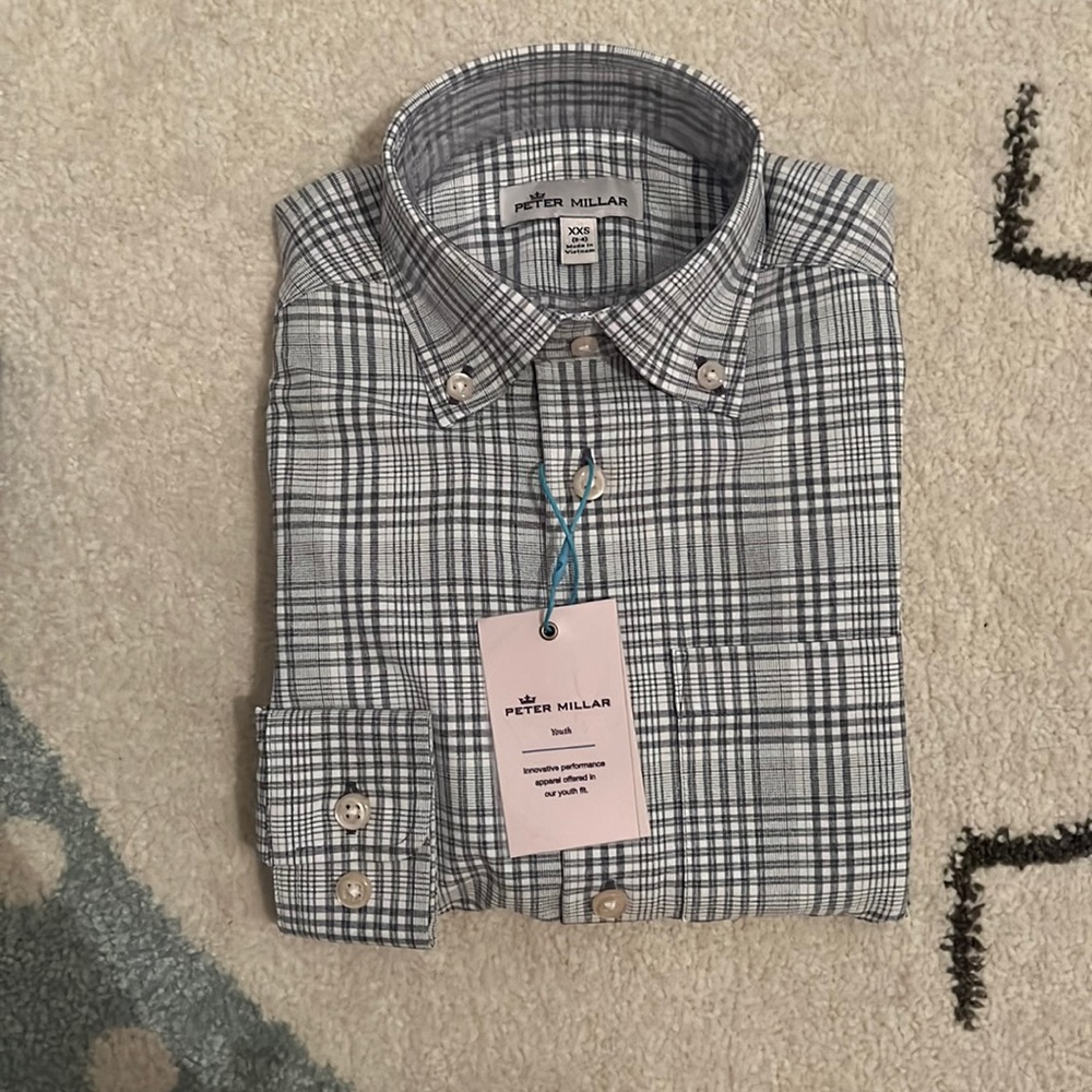 NWT Peter Millar button down size XXS 3T-4T